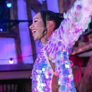 Pink-Sequin-Podium-Dancer
