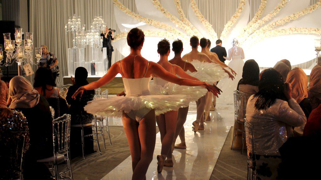 Beautiful ballerinas at luxury wedding in London